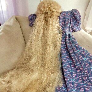 VTG 60s Juliet Styled Costume Gown with Long Blonde Curly wig
